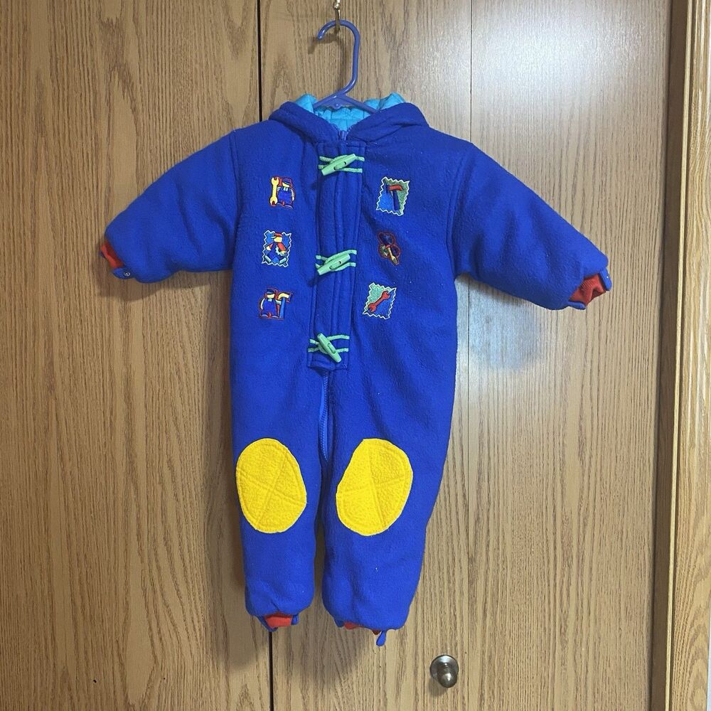 Vintage Arctic Racer Baby 24 Months Embroidered Snowsuit